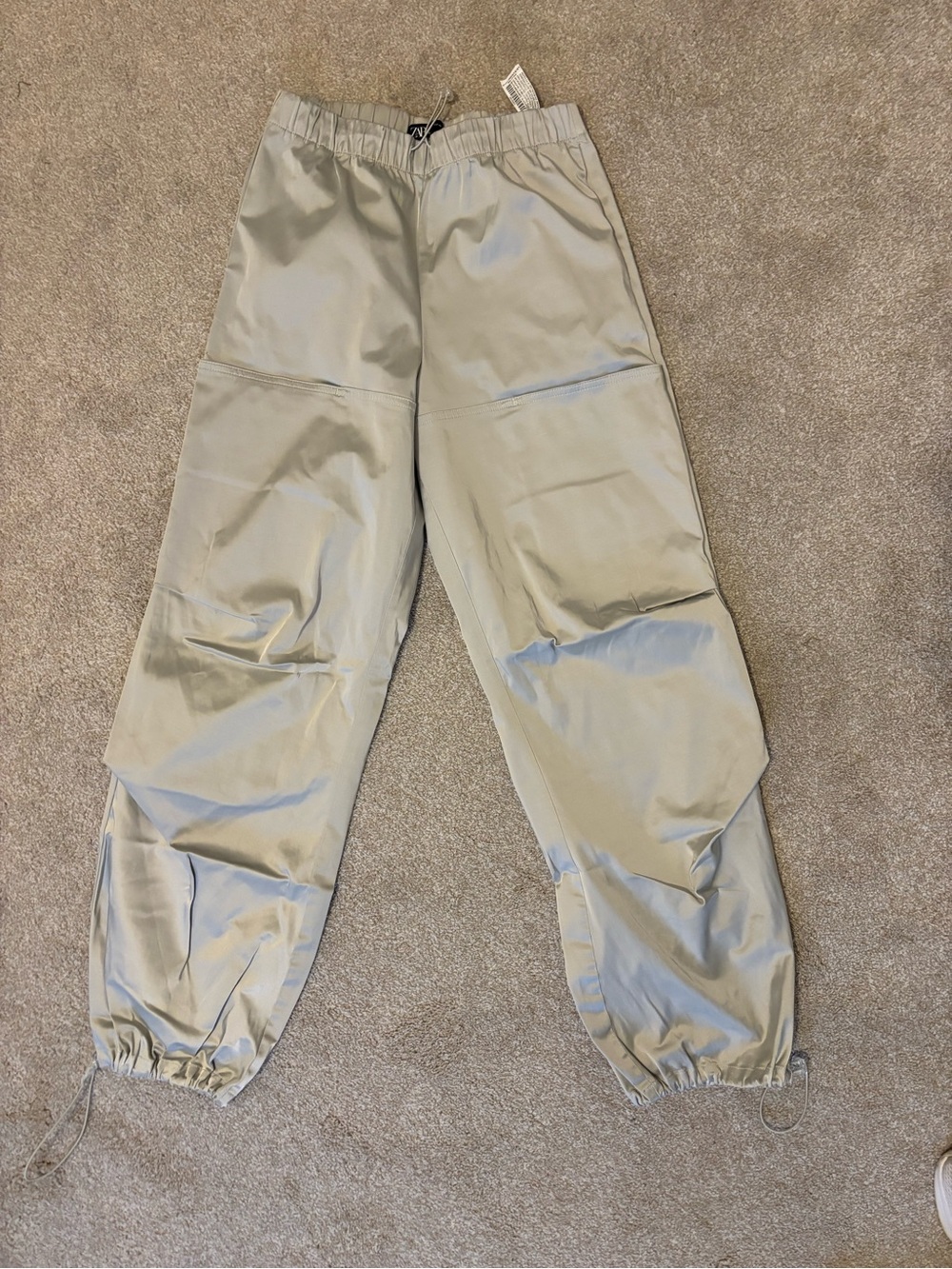 Zara Light Green Cargo Joggers